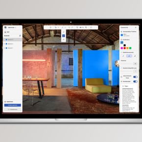 Speicher mit leuchtender Wand am Laptop – Zauberstab-Werkzeug zum Flächenselektieren aktiv