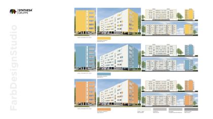Kräftige Kontrastflächen auf Seitenwänden geben Orientierung und architektonische Spannung.